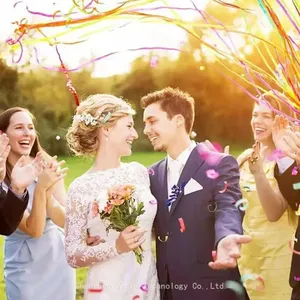 Colorful No-Mess Hand Throw Streamers - Confetti Poppers for Festivals & Graduation Parties thumbnail-2