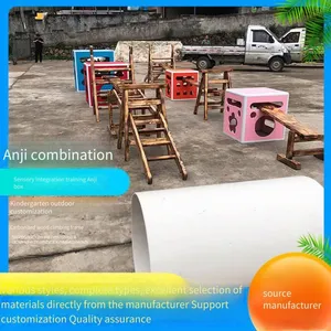 Kindergarten Game Square Box, Outdoor Toy Sensory Integration Balance Training Equipment, Combination Set With Box thumbnail-2
