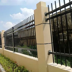 Wrought Iron Picket Fence Panel for Home Garden and Outdoor Security thumbnail-5