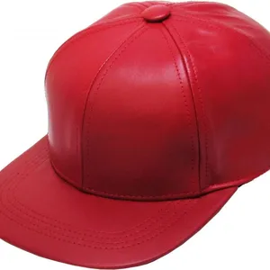 Solid PU Leather Flat Brim Snapback Baseball Cap Blank Plain Hip Hop Street Hat Custom Embroidery Logo Wholesale for Men Women thumbnail-4