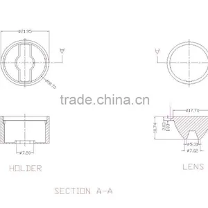 1W LED PMMA 20mm Led Reflector 45 Degree Beam Angle thumbnail-4
