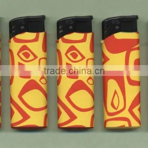 High Quality Disposable or Refillable Electronic Plstic Gas Lighter FH-809 With Wrpped Sticker thumbnail-4