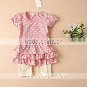 2016 Summer Cute Baby Girl Lovely Modeling Dot Kids Girl Bow Tie Baby Romper Children Girl Junpsuits thumbnail-2