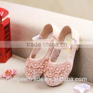 Cute Princess Wholesale Girls Shoes Sweet Girl Flower High Heel Flower Shoes thumbnail-1