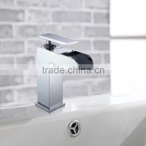 Waterfall Chrome Surface Finishing Hot and Cold Basin Mixer Tap thumbnail-1