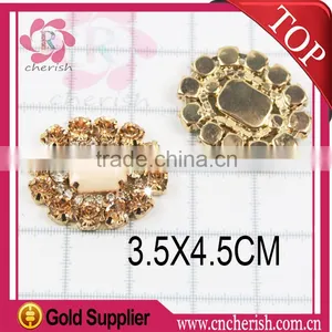2015 Popular Rhinestone Shoe Ornaments Clip, Oval Shape in Customize thumbnail-2