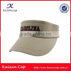 Promotional Cheap Custom Made 100% Cotton Flat Embroidery Sun Visor Hat Sun Visor Cap thumbnail-2