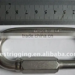 Steel Electric Galvanized Wide Jaw Quick 5*62mm Link Snap Hook Karabiner Rigging Manufacturer thumbnail-4