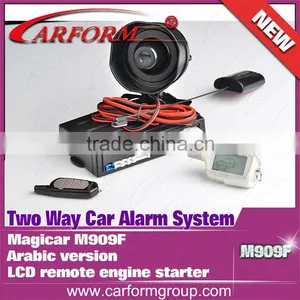 Factory Wholesale in Stock Magicar M909F Two Way Car Alarm System English/Persian Version LCD Remote Engine Starter thumbnail-6