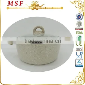 5.5L Ceramic Pot Induction Bottom Forged Aluminum Stock Pot thumbnail-1