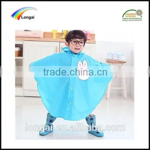 Kids Wholesale PU 100% Waterproof Raincoat Poncho thumbnail-2