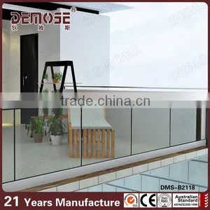 Aluminum Profile Fixed Glass Railing/glass Balcony Railing thumbnail-1
