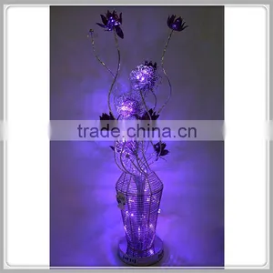 Aluminium Table Lamp Pruple Fire Dagon Flower Wire RGB Led Table Lamp Indoor Table Lamp thumbnail-2