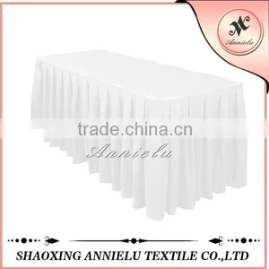 Hot Sale Polyester Wedding Banquet Ruffled Table Skirt thumbnail-1