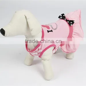 2016 Hot Sale Pet Summer T-shirt Fashion Design Pink/grey Dog Clothes thumbnail-3