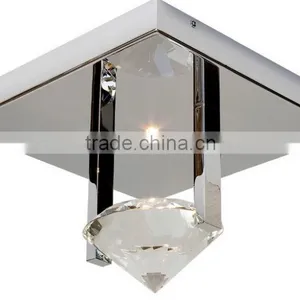 Luxury With Stainless Steel+ Crystal Ceiling Light for Hotel thumbnail-5