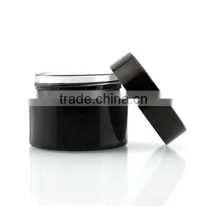 Painted Black Cosmetic Glass Jar thumbnail-2