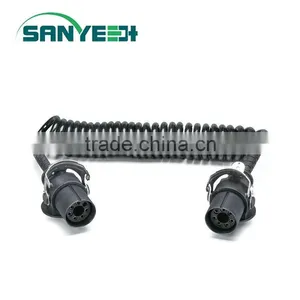 Sanye Best 7 Pin Black Auto Plug and Play Coiled Cable thumbnail-1