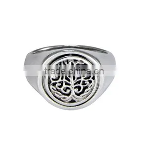 Tree Of Life Ring With Sun And Moon With Rainbow Moonstone Ring thumbnail-1