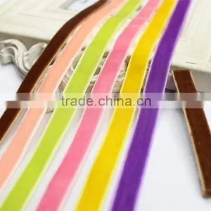High Quality Kinds of Wide Beautiful Stretch Velvet Ribbon thumbnail-2