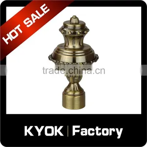 KYOK Modern Swivel Curtain Rod Finials, Drapery Rod Finial, Chrome Plated Curtain Rod Finial thumbnail-6