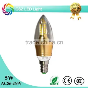 GSZ 5W 360 Degree High Quality Led Candle Light Bulb With CE ROHS thumbnail-1