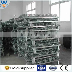 Foldable Stack Wire Mesh Steel Container, Wire Mesh Cage, Steel Cage thumbnail-3