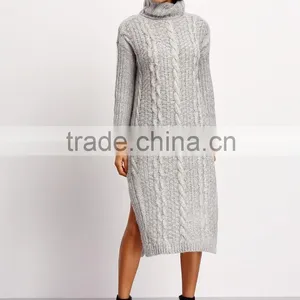 CASUAL WINTER DRESS WOMEN SWEATER DRESS thumbnail-1