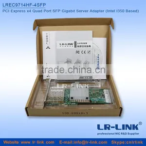 LREC9714HF-4SFP PCI Express x4 Quad Port SFP Gigabit 4 Port Optical Network Interface Card (Intel I350 Based) thumbnail-6