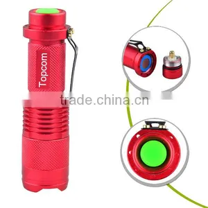 XML T6 LED Zoomable 5 Mode Flashlight Torch Lamp Zoom (Red) thumbnail-4