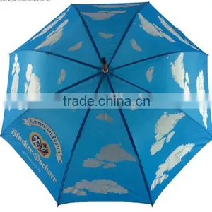 Auto Open Quality Wooden Umbrella With Wood Shaft Wood Handle Straight Umbrella thumbnail-4