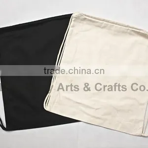 Canvas School Bag Drawstring Backpack Bag thumbnail-6