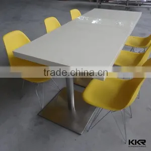 Modern Furniture Solid Surface Restaurant Dining Table thumbnail-3