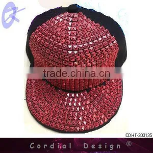 Flat Rivets Hats/caps With Colour Rivets on Brim thumbnail-1