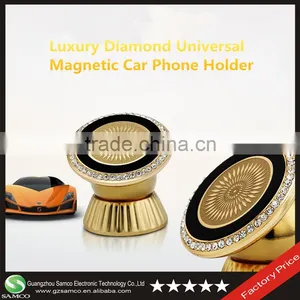 Samco Luxury Diamond Magnetic Cell Phone Car Holder 360 Degree Rotatable Car Mount for Cell Phones on Any Flat Surface thumbnail-1