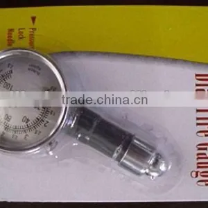 Pencil Tire Gauge With 5 Valves 10-50 lb Chrome Plated thumbnail-1