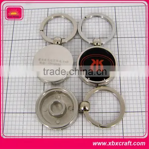 Custom Blank Metal Keyring With Epoxy Sticker Logo thumbnail-1