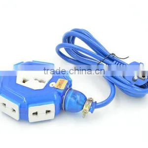 3 Pin and 2 Pin With 7ways Waterproof Power Cord Electrical Switch Power Strip thumbnail-1