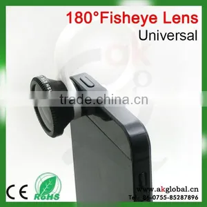 Universal Clip 180 Degree Fisheye Lens for Most Cellphone Mini Camera Lens for Samsung Galaxy s4 thumbnail-1