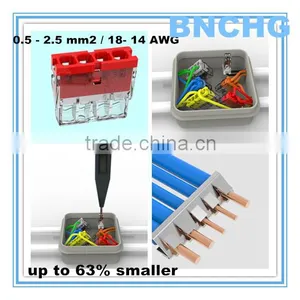 Directly Factory 63% Smaller Wago Wire Connector Terminals With Transparent Housing in Stock thumbnail-1