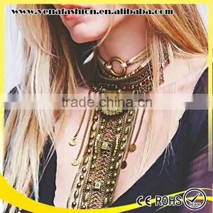 Long Silver Multilayer Tassel Coin Necklace, Coin Holder Necklace thumbnail-3