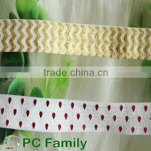 Wholesale 5/8'' Fold Over Elastic Foil Printed FOE thumbnail-1