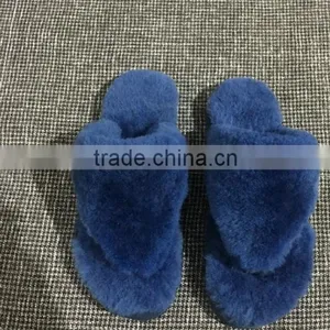 Hot Wholesale 100% Sheepskin Slippers Fur Lined Slippers thumbnail-2