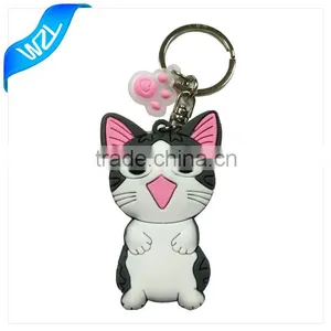 3D PVC Rubber Keychains With Metal Rings thumbnail-1