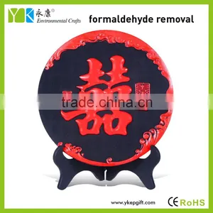 Traditional Chinese Text Double Happiness Symbol of Auspicious Resin Artware Wedding Decoration thumbnail-1
