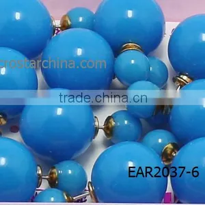 Wholesale Women Fashion Pearl Earring Two Ball Magnetic Ear Stud thumbnail-6