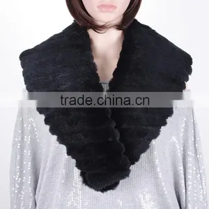 The Lastest Design Fur Scarf Shawl / Rex Rabbit Fur Scarf KZ150136 thumbnail-1