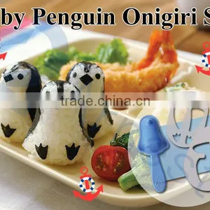 Kitchenware Cookware Utensils Penguin Shaped Japanese Lunch Box Bento Accessories Tool Rice Ball Molds Nori Cutter 76204 thumbnail-1