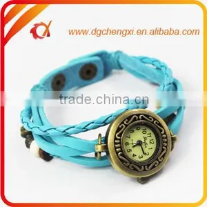New Fashion Vintage Leather Watch Bracelet Watch Pendant Quartz Watch thumbnail-4