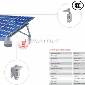 Solar Panel Roof Mounting Brackets For Pv Modules Solar Mounting Rail Tripod II thumbnail-1
